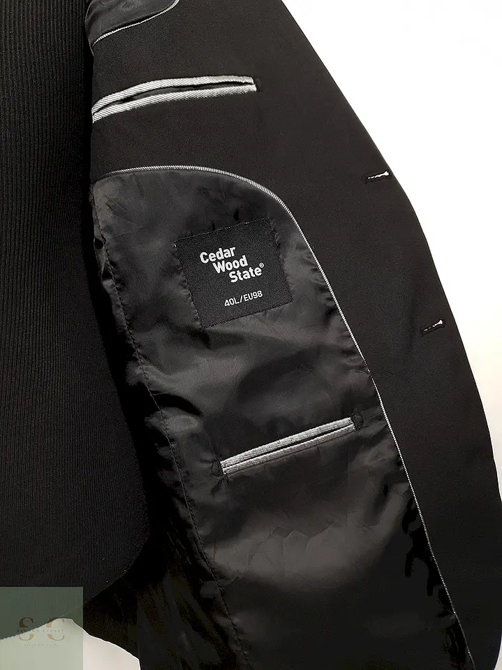 Blazer negro Cedarwood State sastrería clásica ligera TALLA S 6