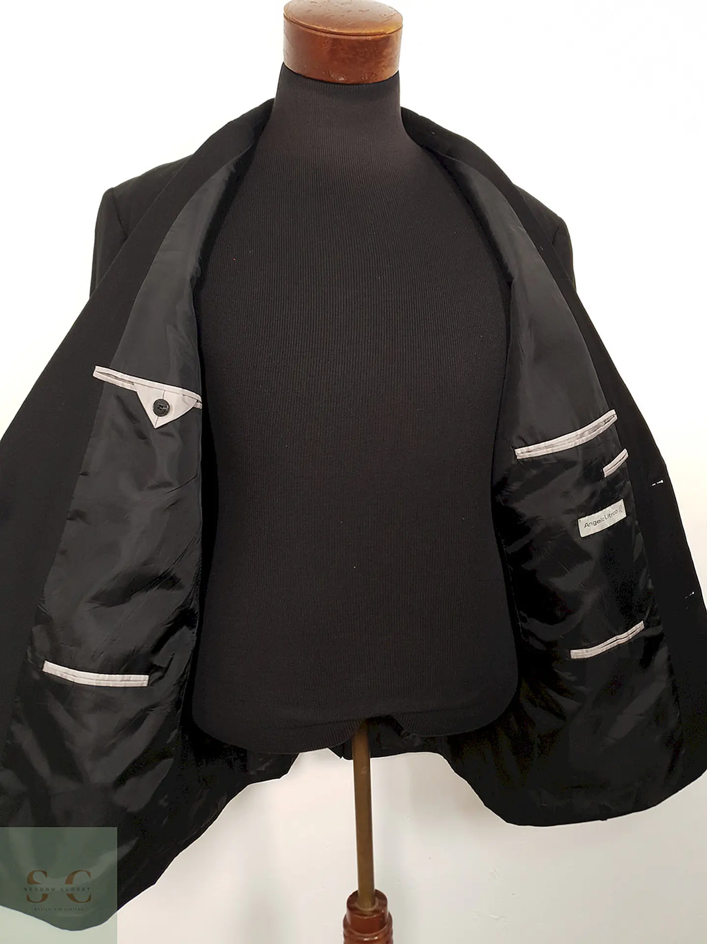 Blazer negro Angelo Litrico sastrería clásica TALLA L 5