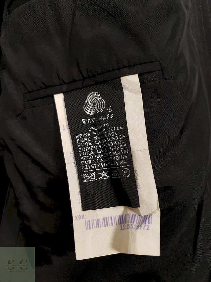 Blazer Seit 1931 lana virgen gris raya diplomática sastrería clásica TALLA XL 7