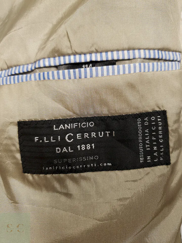 Blazer Roy Robson Cerruti 1881 lana virgen plomo tono café sastrería italiana TALLA 2XL 7