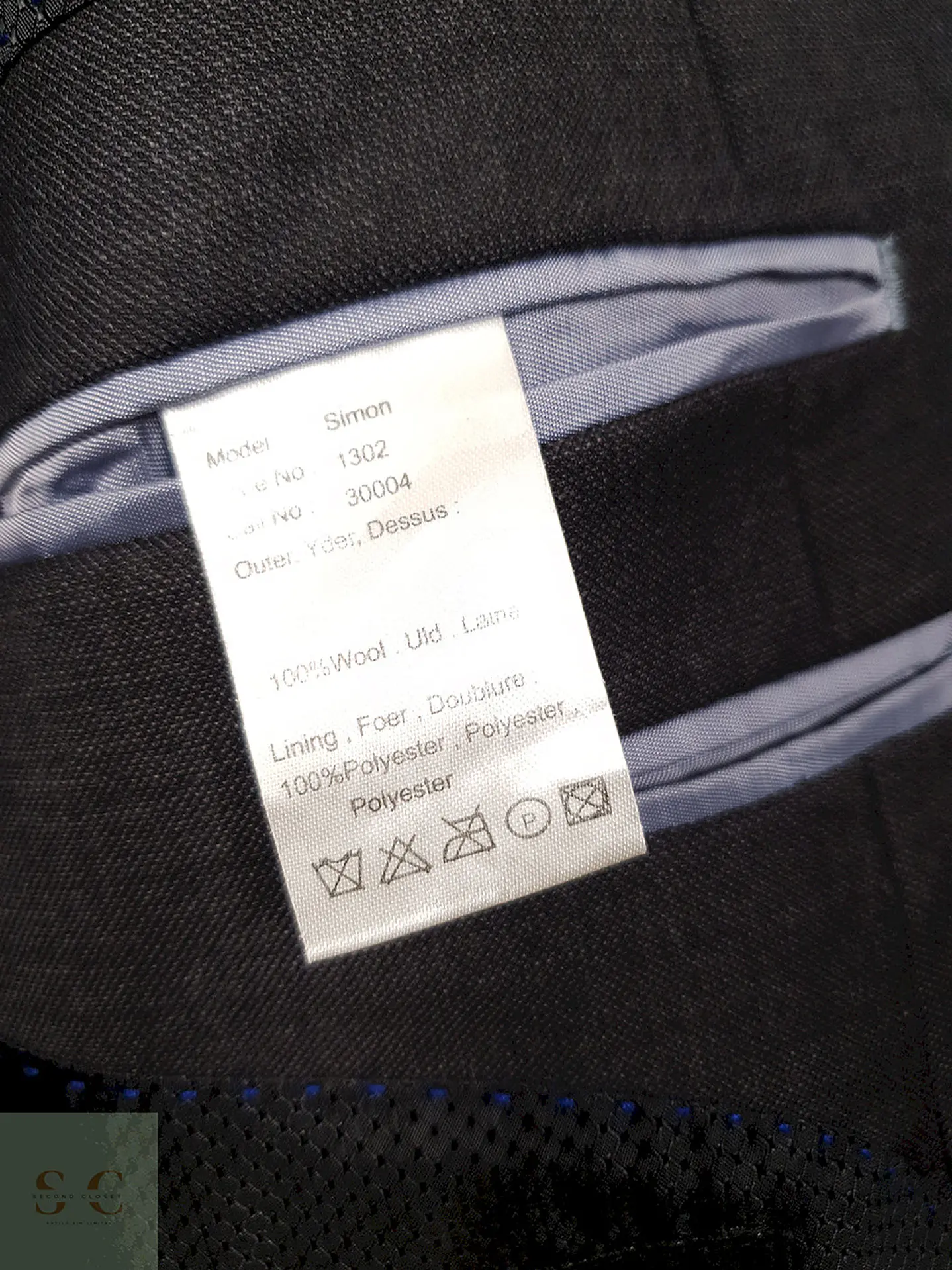 Blazer gris plomo 100% lana virgen J. Fedders sastrería clásica TALLA S 7