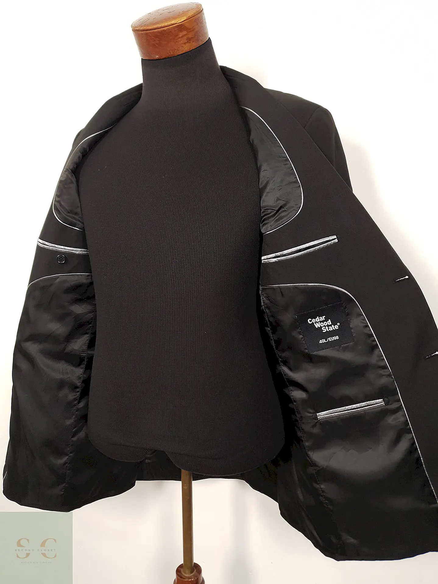 Blazer negro Cedarwood State sastrería clásica ligera TALLA S 5