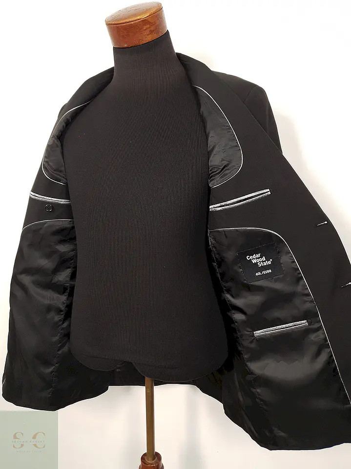 Blazer negro Cedarwood State sastrería clásica ligera TALLA S 5