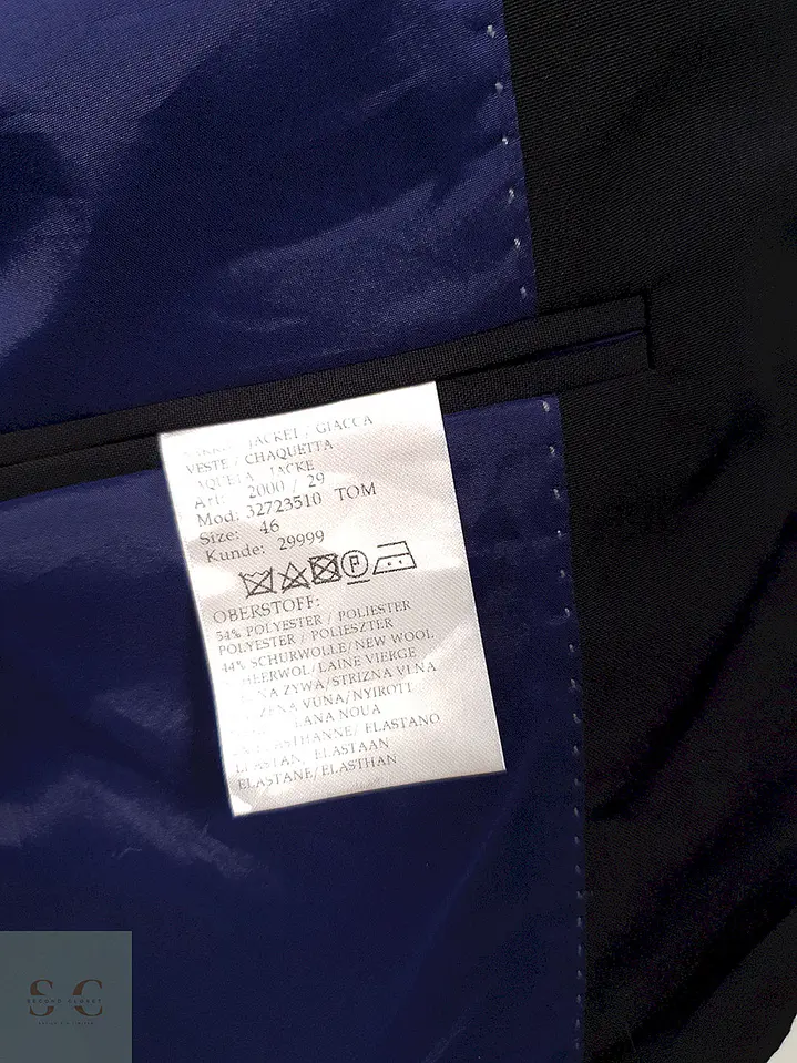 Blazer Lab4Style azul liso en lana virgen TALLA XS/S 7