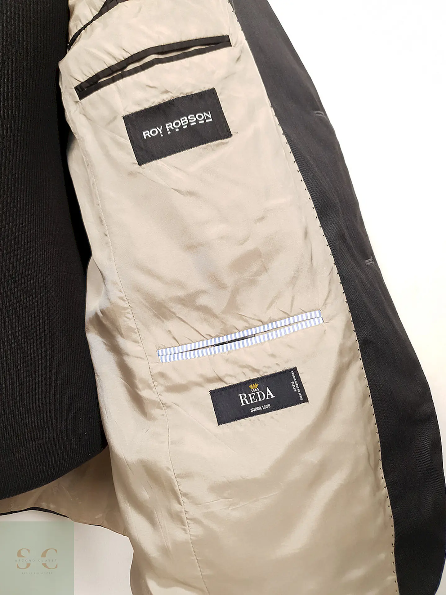 Blazer Roy Robson 100% lana virgen gris plomo sastrería alemana REDA TALLA M 6