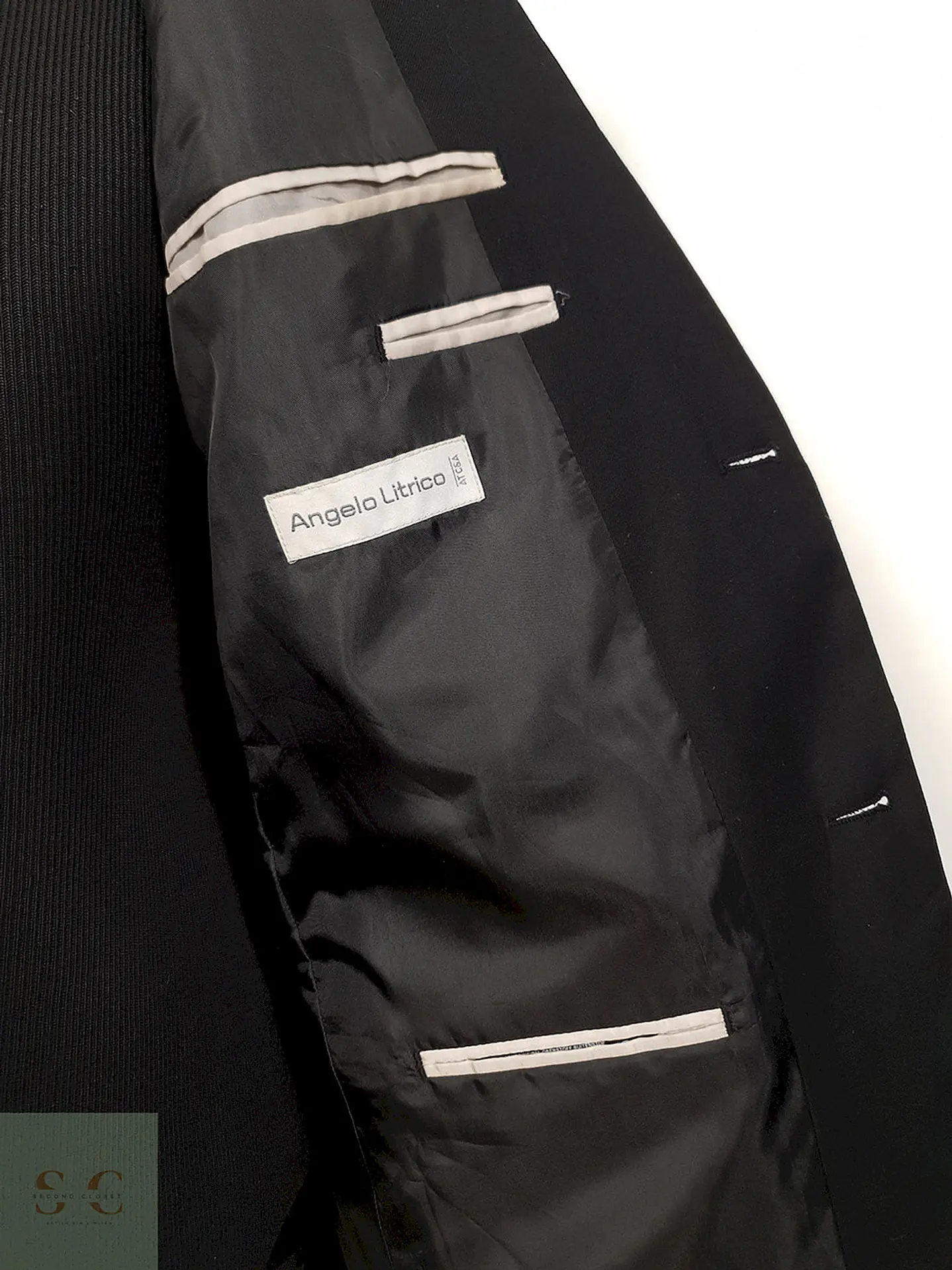 Blazer Angelo Litrico negro liso clásico TALLA S 6