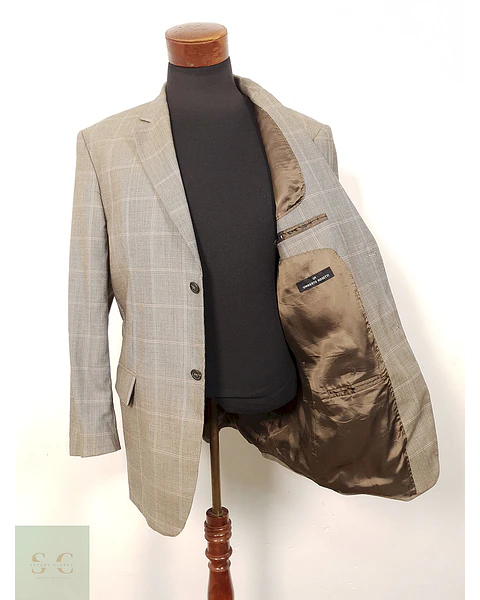 Blazer Humberto Roseti lana virgen cuadros sutiles TALLA LXL