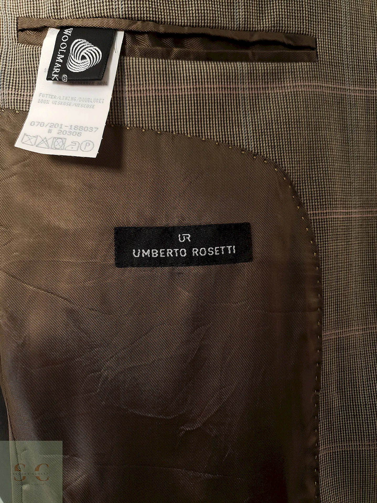 Blazer Humberto Roseti lana virgen cuadros sutiles TALLA LXL 7