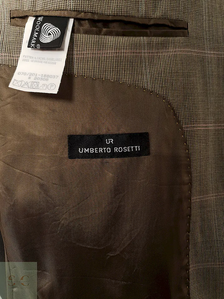 Blazer Humberto Roseti lana virgen cuadros sutiles TALLA LXL 7