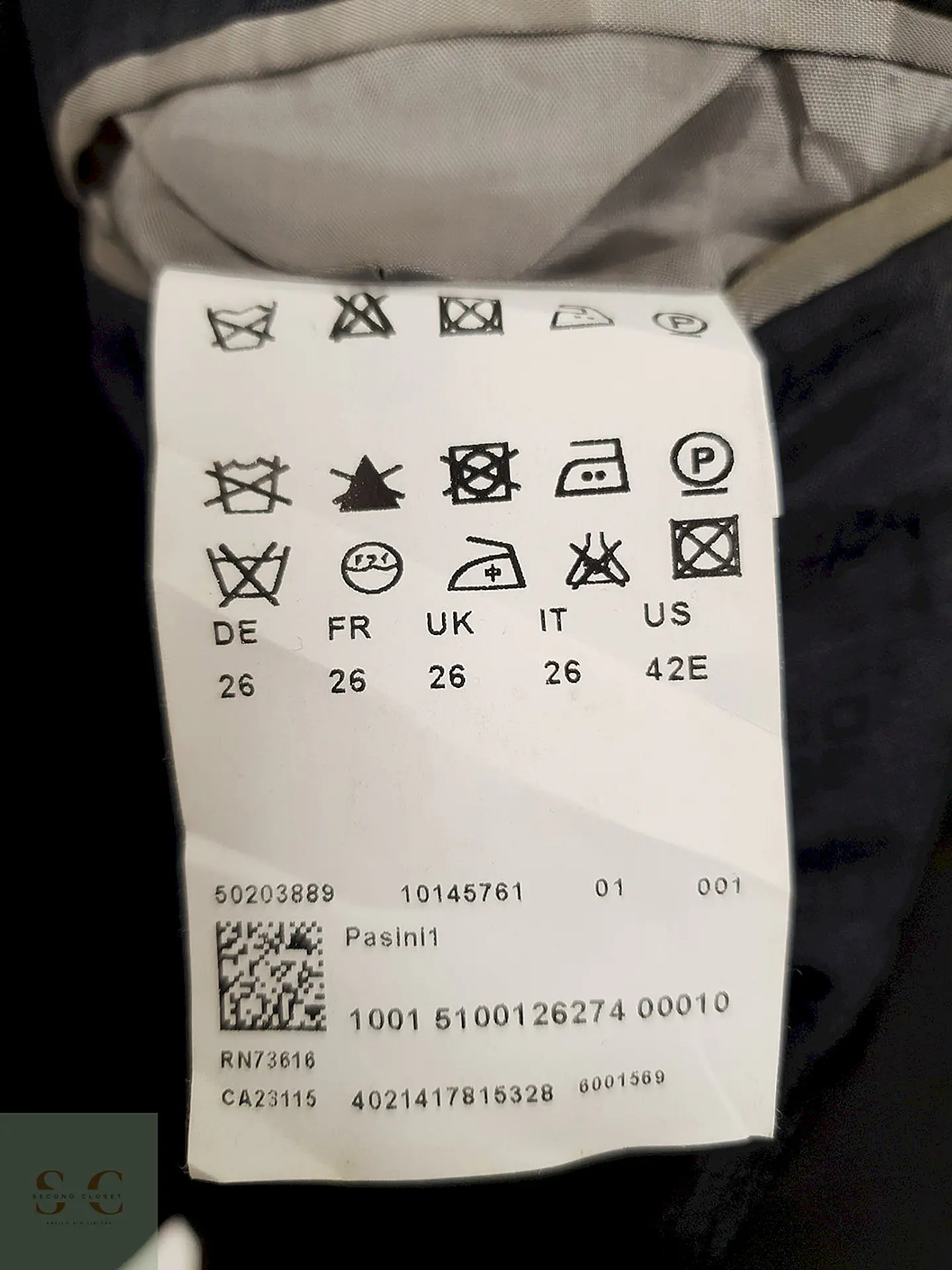 Blazer Hugo Boss negro lana virgen Pasini1 sastrería alemana TALLA M 7