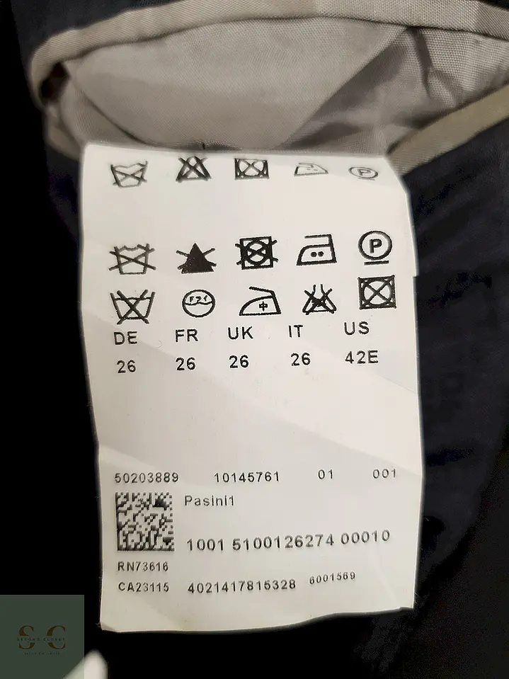 Blazer Hugo Boss negro lana virgen Pasini1 sastrería alemana TALLA M 7