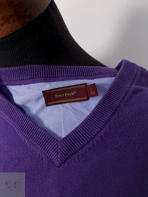 Suéter Peter Finch violeta algodón - Talla L