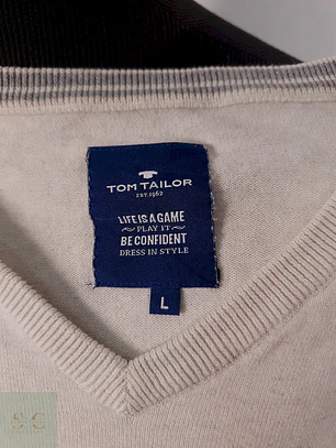 Suéter Tom Tailor beige algodón - Talla L
