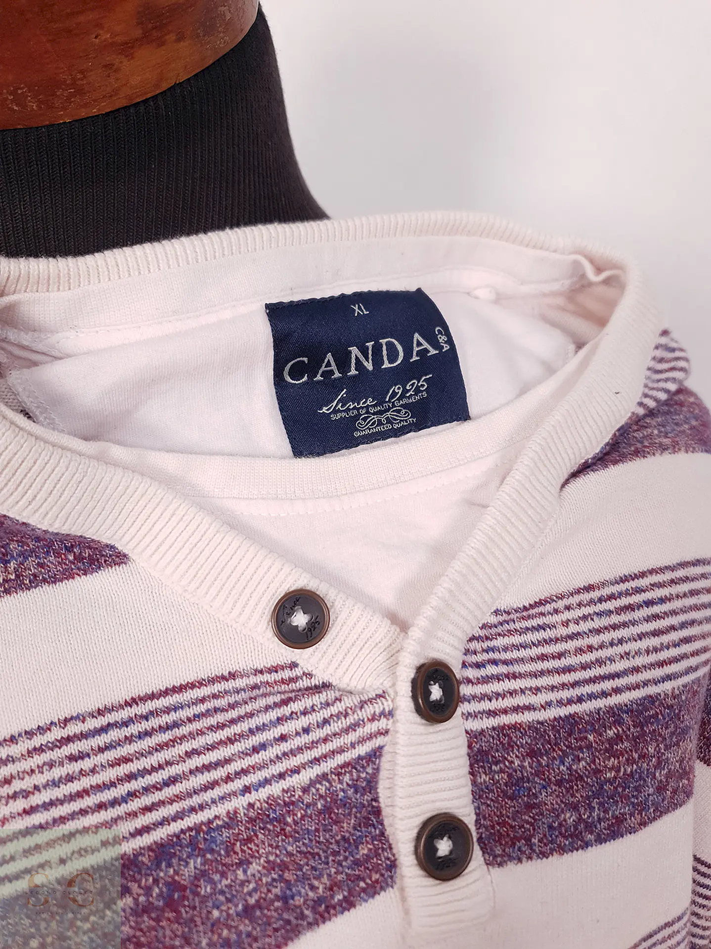 Suéter Canda rayas morado blanco - Talla XL 1