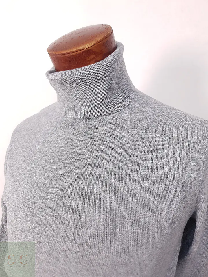 Suéter Cya gris cuello alto algodón - Talla S 3