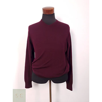 Suéter Meraki burdeos lana merino - Talla L