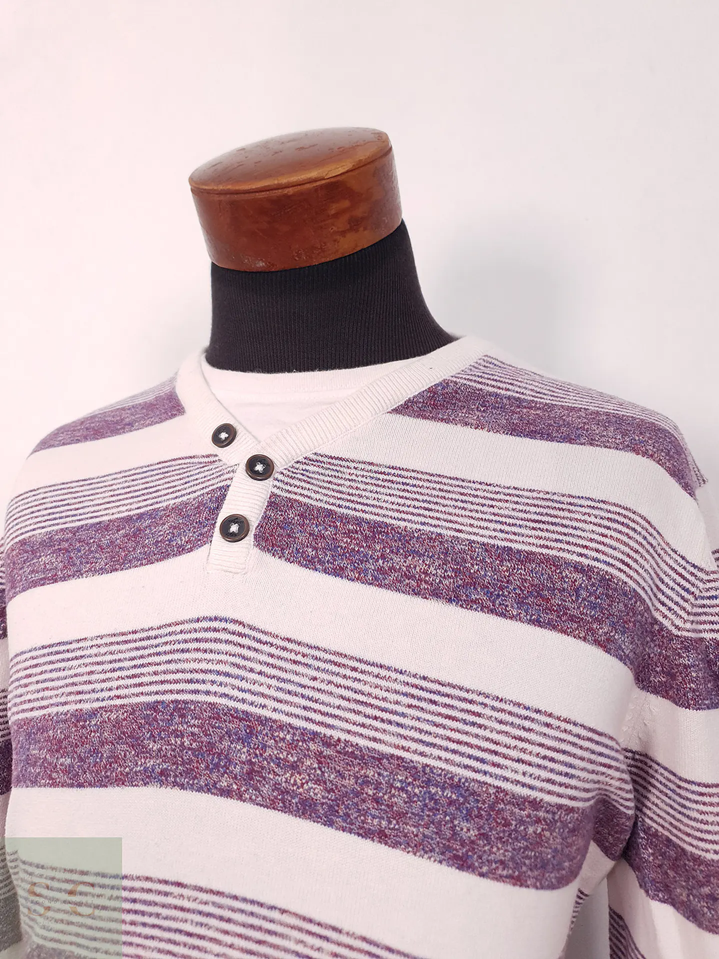 Suéter Canda rayas morado blanco - Talla XL 3