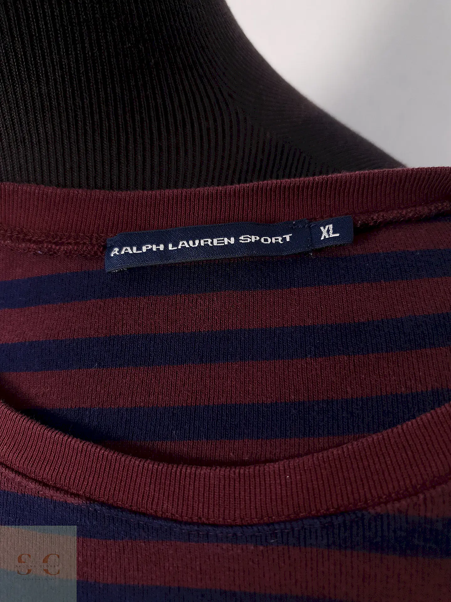 Suéter Ralph Lauren burdeos azul rayas - Talla S 3