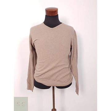 Suéter Premium pullover café algodón - Talla M