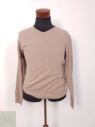 Suéter Premium pullover café algodón - Talla M