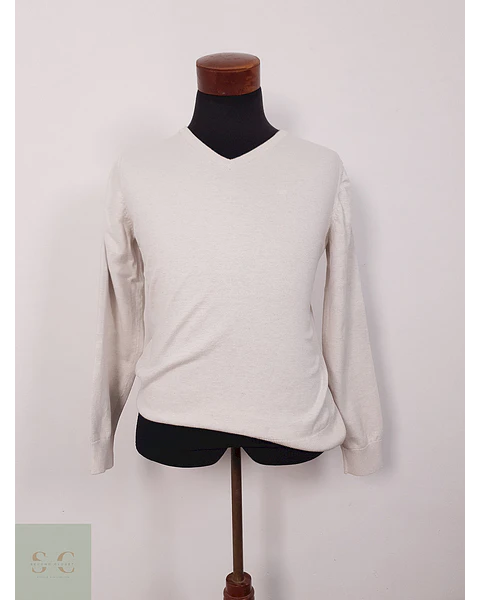 Suéter Tom Tailor beige algodón - Talla L