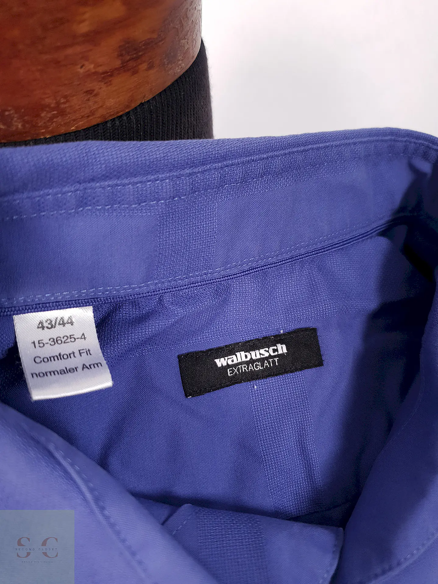 Camisa Walbusch azul liso - Talla XL 1