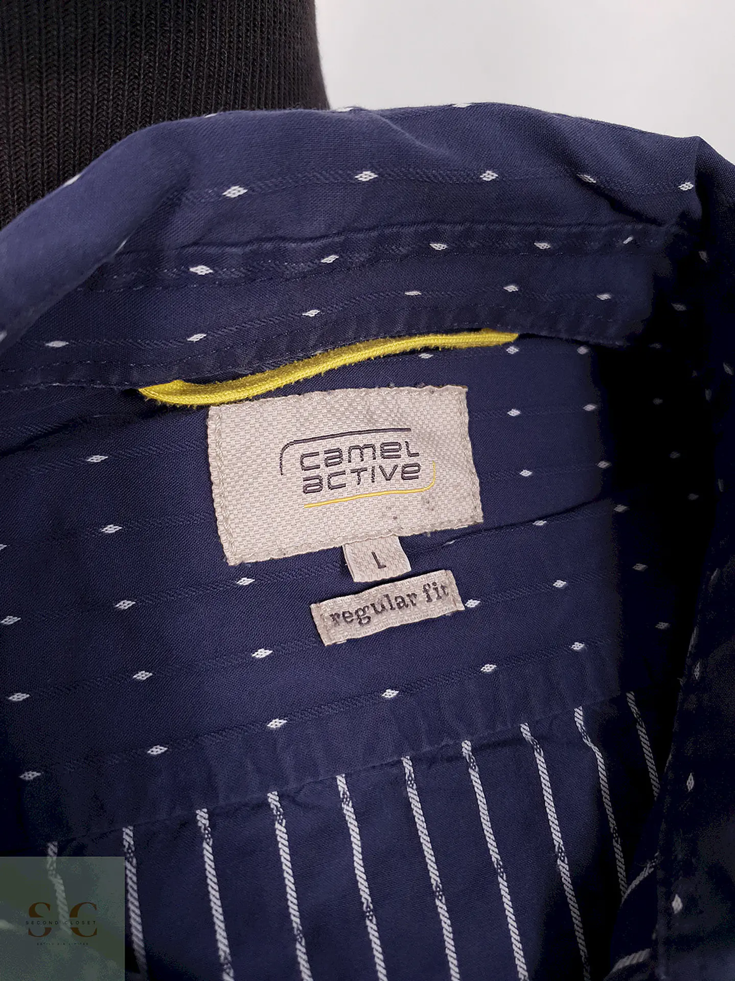 Camisa Camel Active azul con rombos - Talla L 1