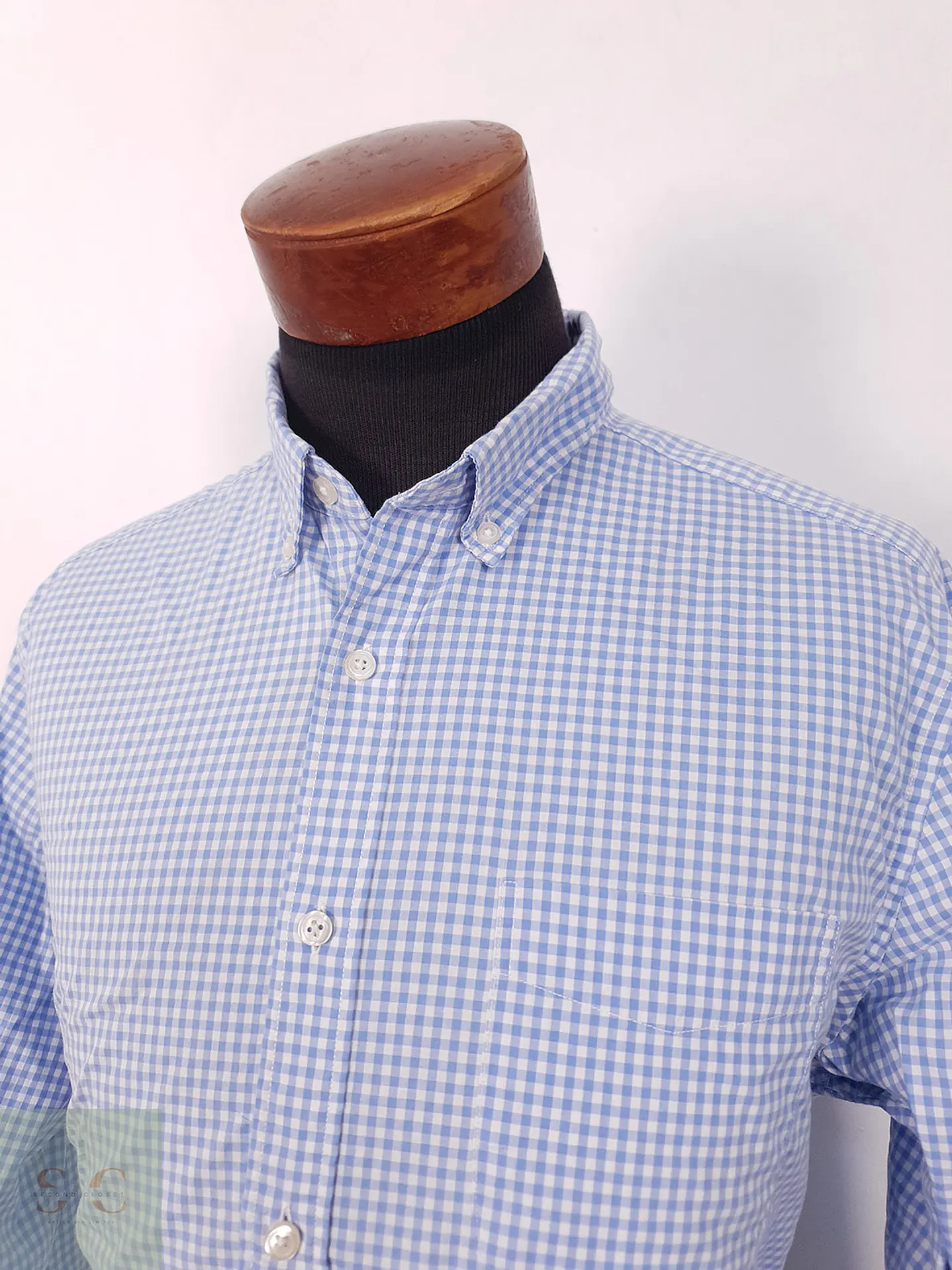 Camisa Charles Tyrwhitt celeste cuadros - Talla L 2