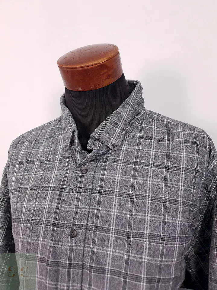 Camisa Cya plomo cuadros - Talla 5XL 2