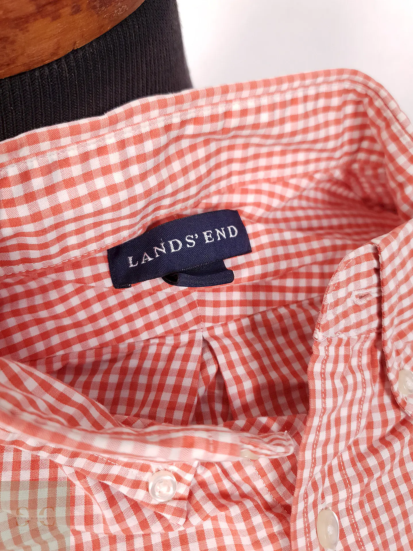 Camisa Lands End rojo blanco cuadros - Talla L 1
