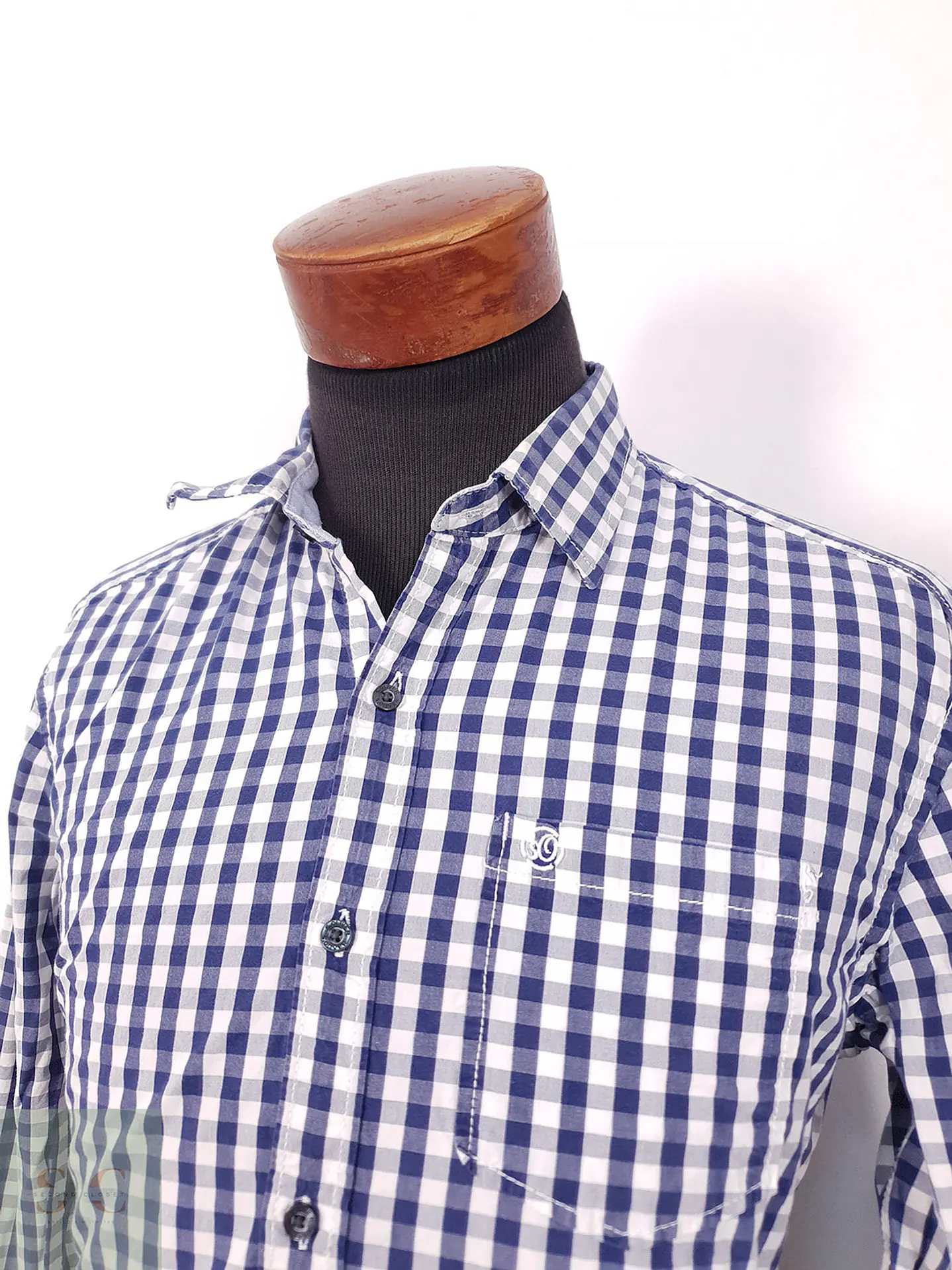 Camisa S. Oliver azul blanco cuadros - Talla M 2