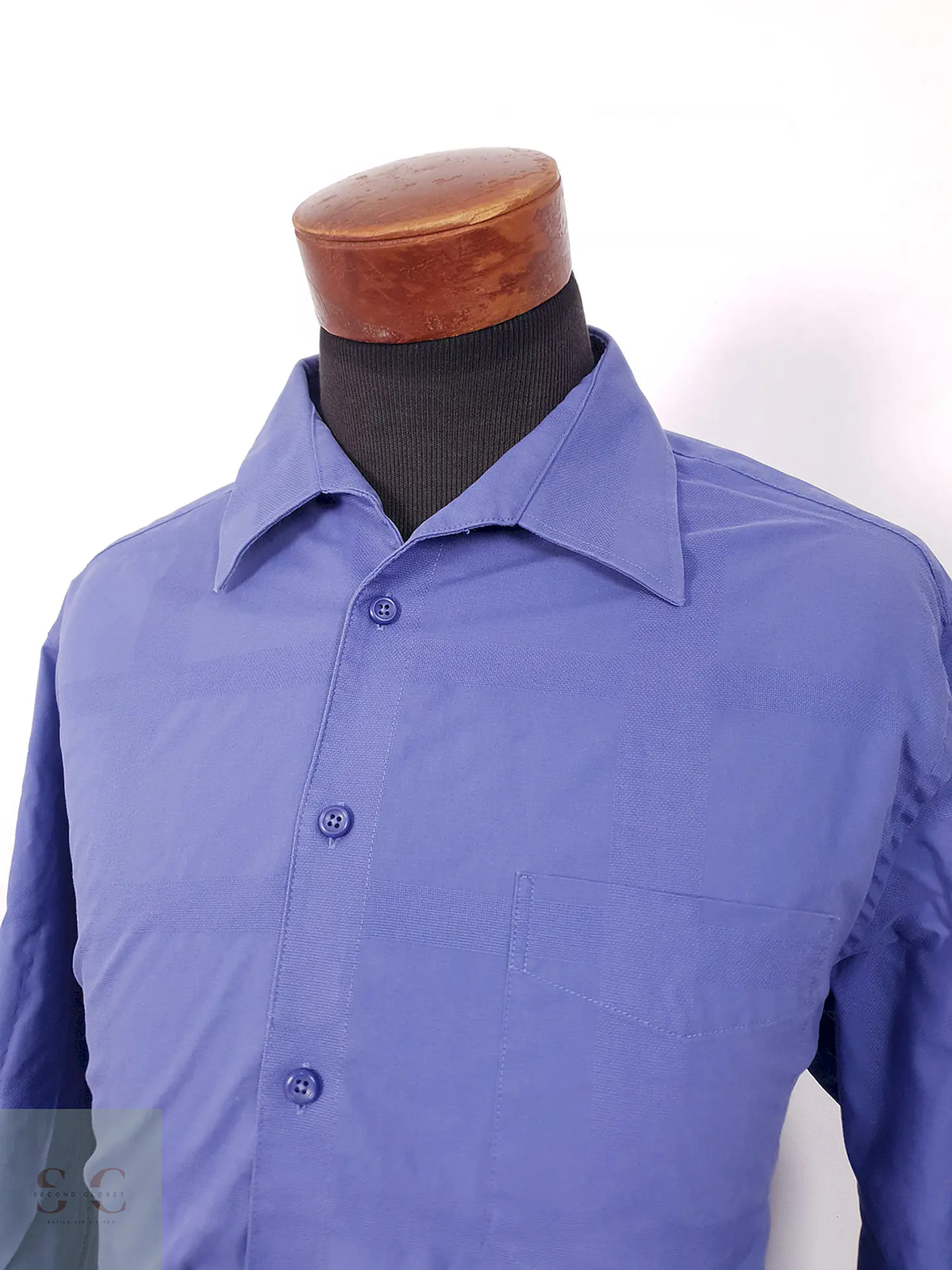 Camisa Walbusch azul liso - Talla XL 2