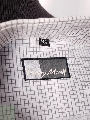 Camisa Henry Morell gris blanco microcuadros - Talla XXL