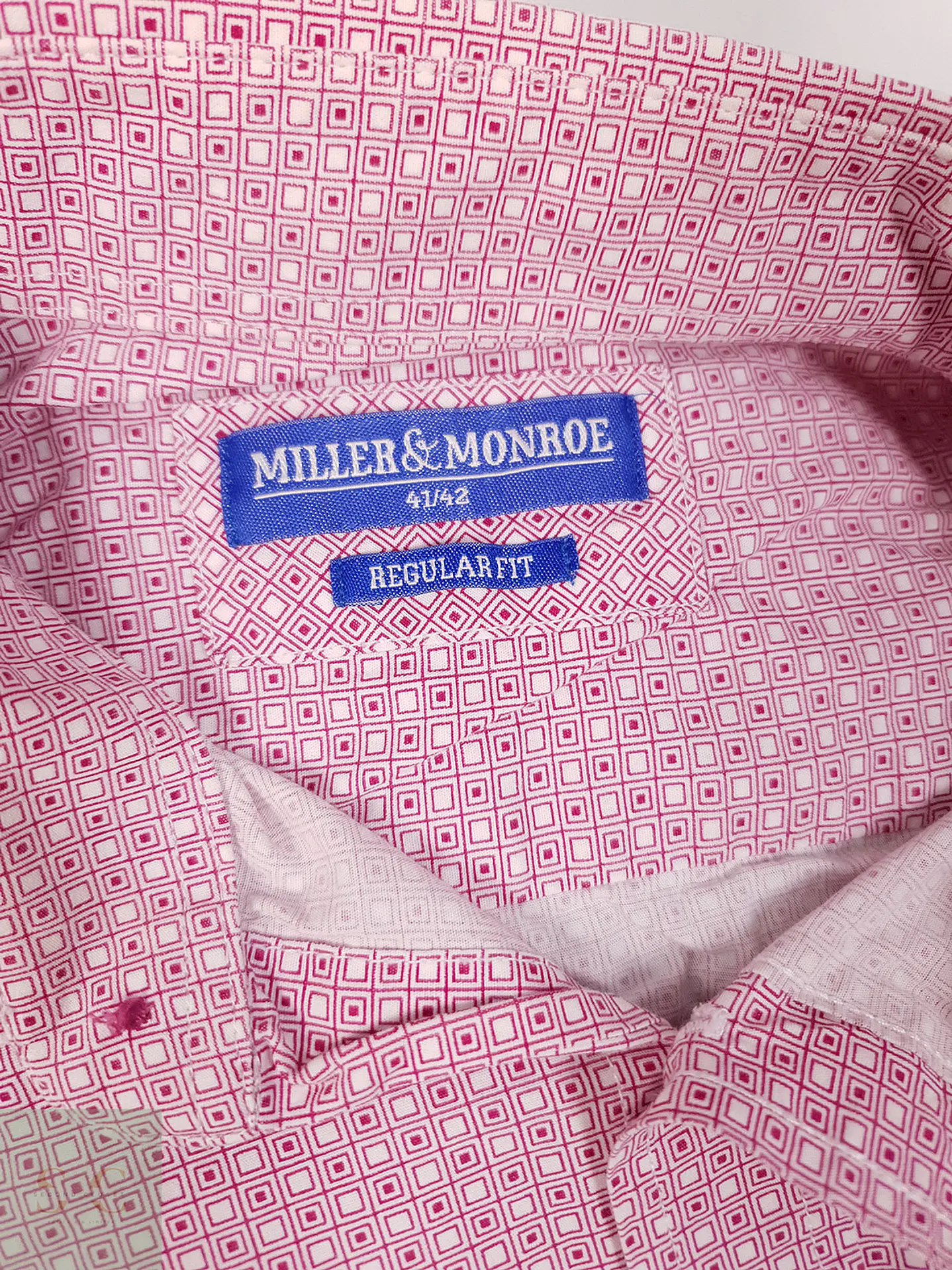 Camisa Miller y Monroe rosa microcuadros - Talla L 2
