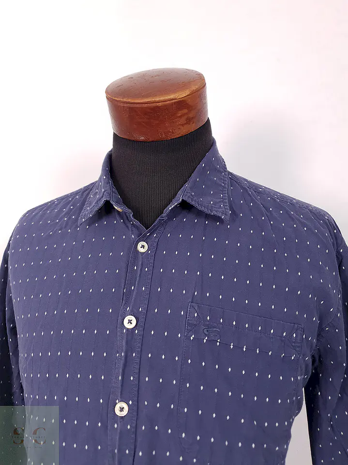 Camisa Camel Active azul con rombos - Talla L 2