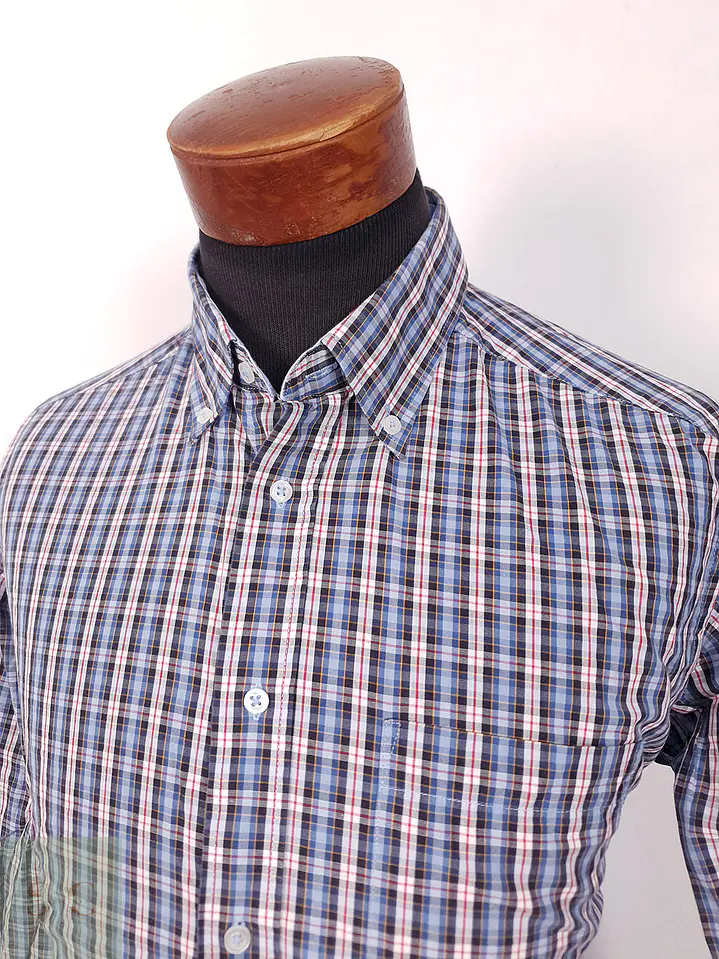 Camisa Man cuadros azul rojo negro - Talla L 2