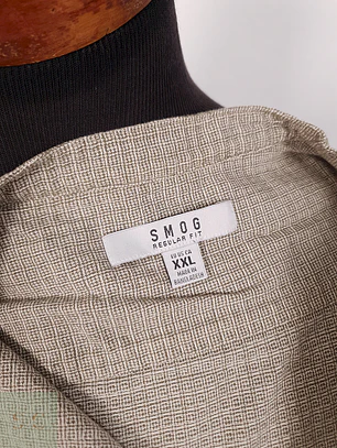 Camisa Smog verde microcuadros - Talla XXL