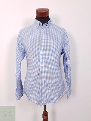 Camisa Charles Tyrwhitt celeste cuadros - Talla L