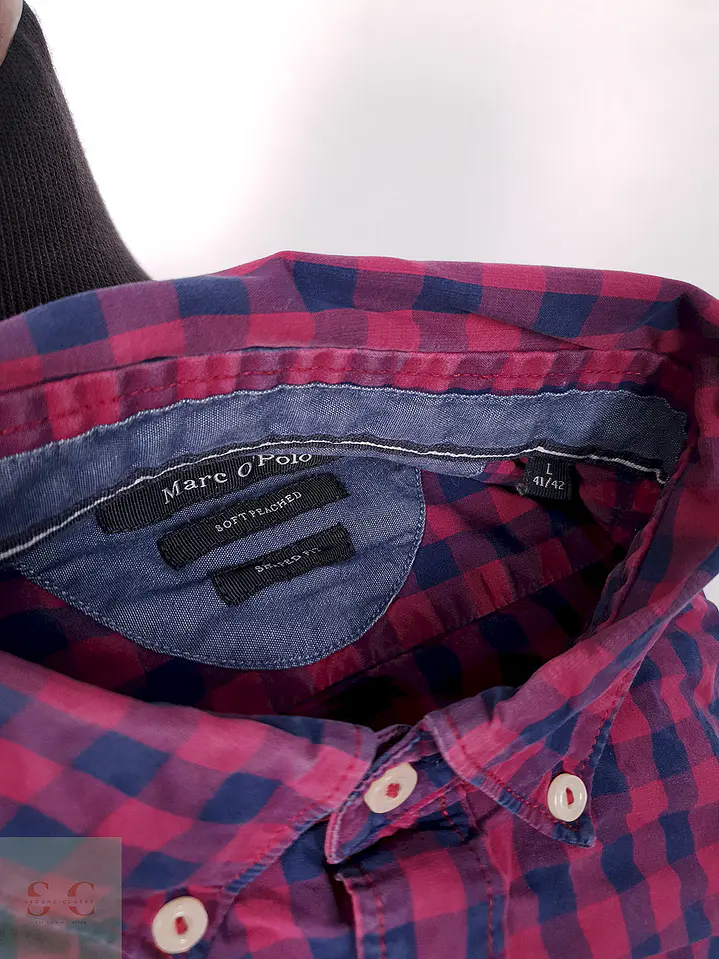 Camisa Marc O'Polo azul lila cuadros - Talla MB 1