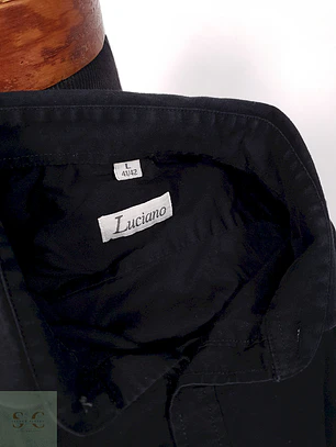 Camisa Luciano negro lisa - Talla L