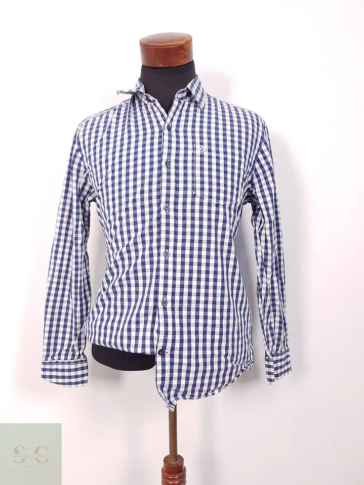 Camisa S. Oliver azul blanco cuadros - Talla M 3