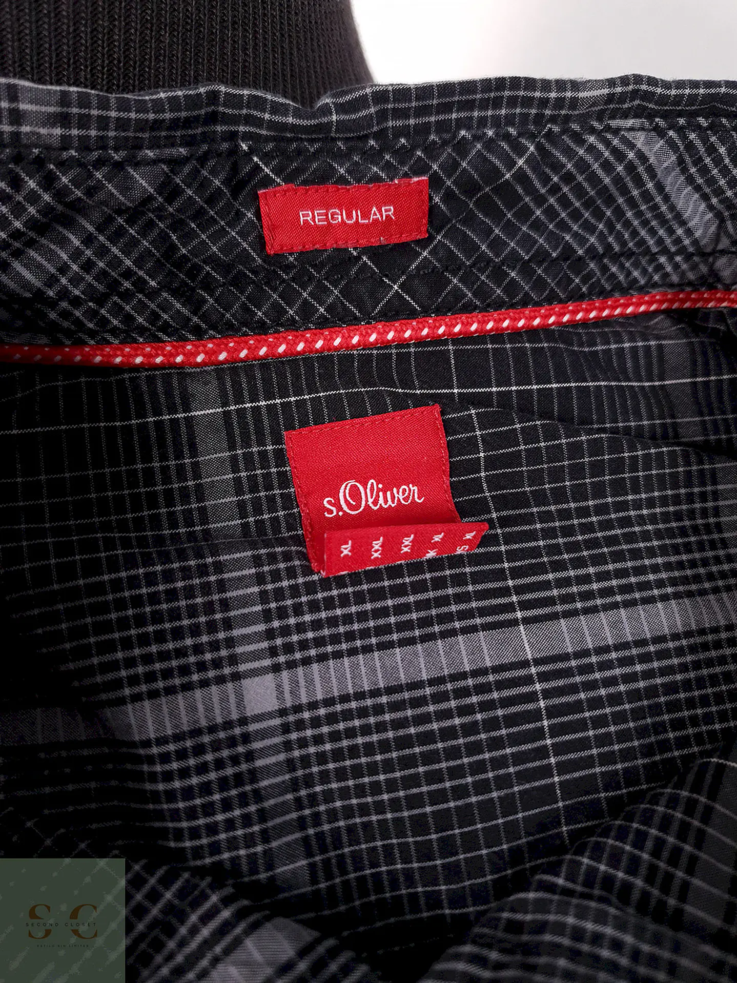 Camisa S. Oliver plomo cuadros - Talla XL 1