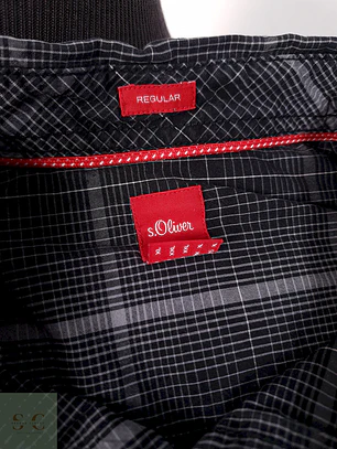 Camisa S. Oliver plomo cuadros - Talla XL