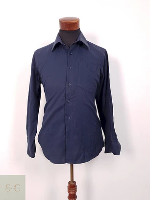 Camisa azul lisa - Talla L