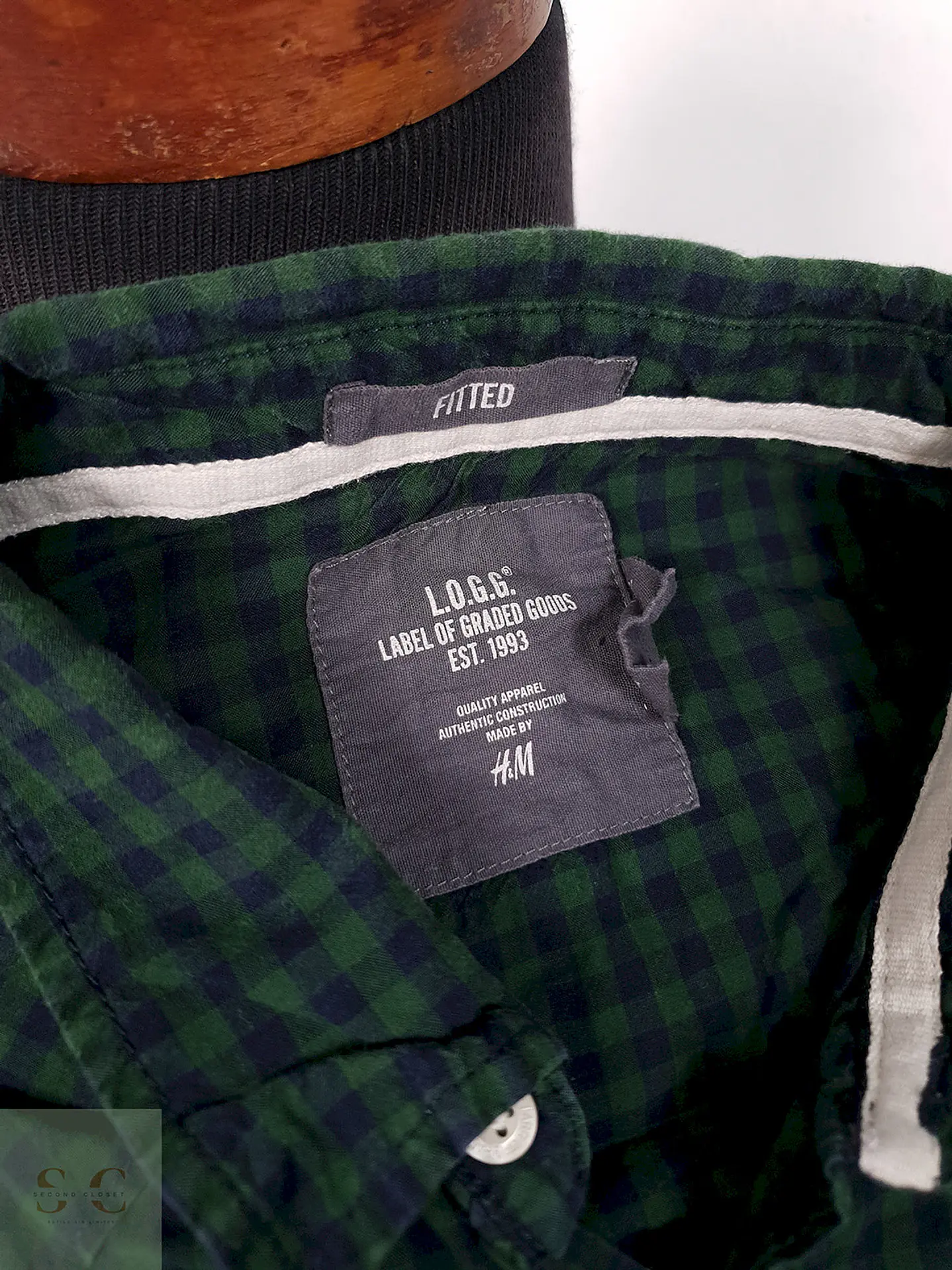 Camisa Hym verde cuadros - Talla L 2