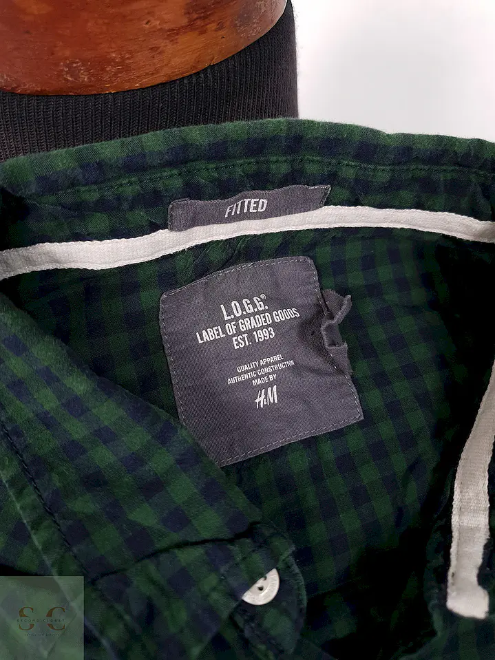 Camisa Hym verde cuadros - Talla L 2