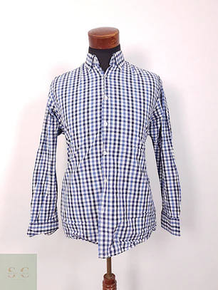 Camisa Port Louis azules cuadros - Talla M