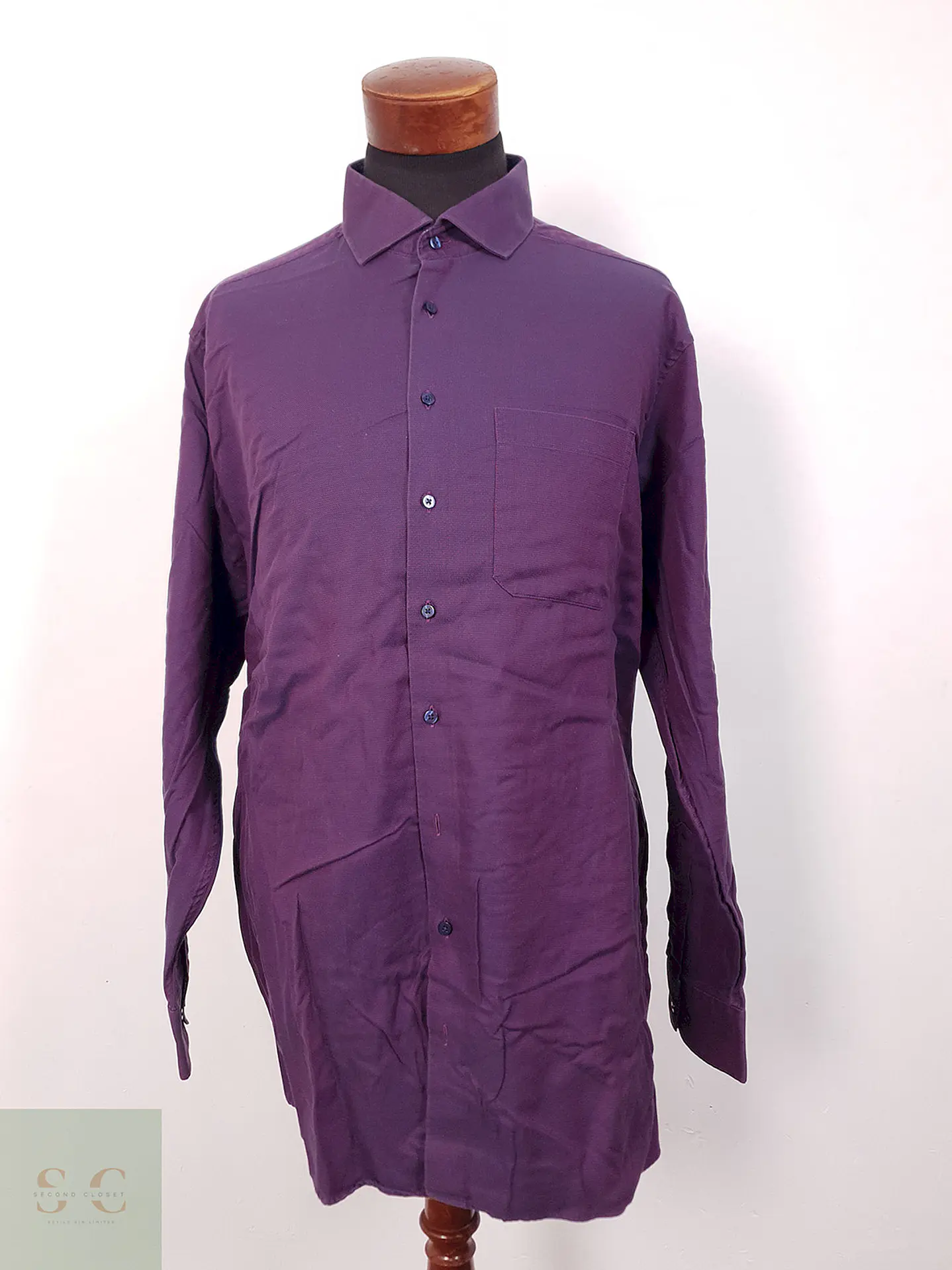 Camisa Eterna purpura microcuadro - Talla XXXL 2