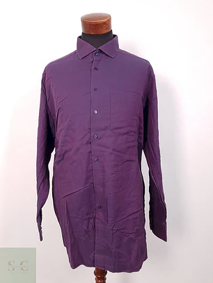 Camisa Eterna purpura microcuadro - Talla XXXL