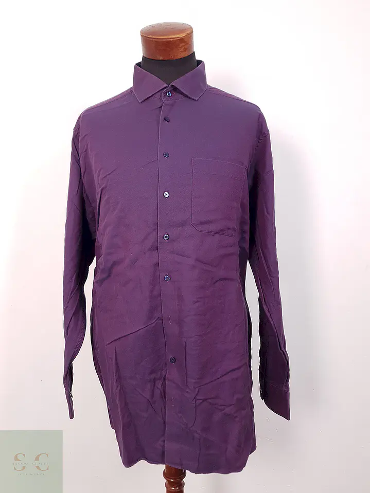 Camisa Eterna purpura microcuadro - Talla XXXL 2